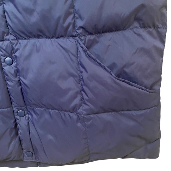 Lands End Mens Goose Down Puffer Vest L 42-44 Navy Lightweight Warm Nylon Shell - Picture 4 of 7